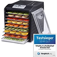 Los mejores  - Bio Chef Deshidratador de Alimentos Arizona Sol 9 bandejas – 700W- Temporizador 19.5h- Temperatura 35-70º- Bandejas…